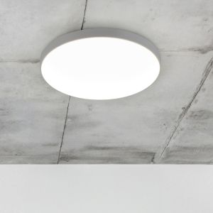 Szary plafon sufitowy plastikowy, Sharde, 18W, 4000K LED, IP44