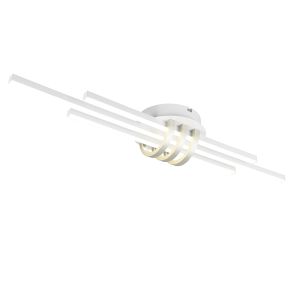 Biały plafon sufitowy nowoczesny, Saloua, 20W, 4000K LED, ściemniana w 3 krokach