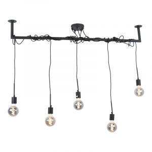 Industrialna lampa wisząca czarna, Kester