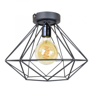 Industrialna lampa sufitowa czarna, Merlon