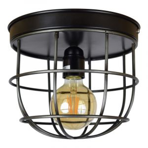 Industrialna lampa sufitowa czarna, Nova