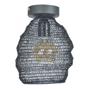 Industrialna lampa sufitowa czarna, Lida