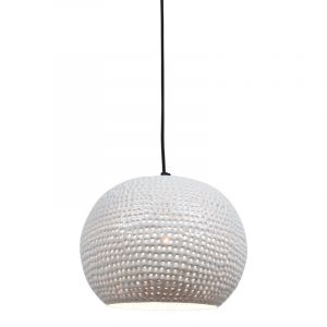 Industrialna lampa wisząca biała, Fawwaz