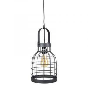 Industrialna lampa wisząca nad stół do jadalni czarna, Faber