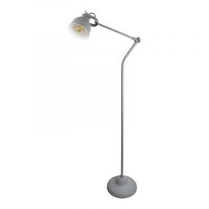 Industrialna lampa stojąca szara, Redon, z przełącznik