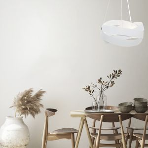 Nowoczesna lampa wisząca biała, Tanno