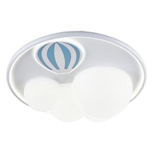 Metalowa lampa sufitowa dla dzieci niebieska, Balloon, 42W, 3000K LED, ściemniana w 3 krokach