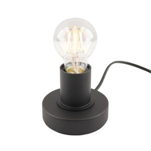 Aluminiowa lampa stołowa bez abażur czarna, Rika