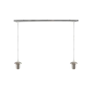 Aluminiowa lampa wisząca bez abażur chromowana, Rika