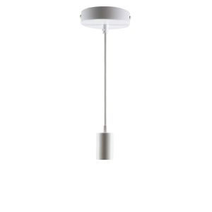 Aluminiowa lampa wisząca bez abażur biała, Rika