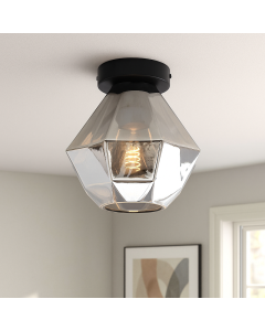 Retro lampa sufitowa szara, Anoek