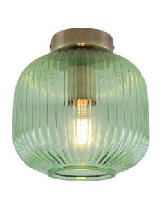 Szklana lampa sufitowa złota, Charlois