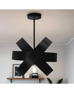 Metalowa lampa sufitowa czarna, Laury