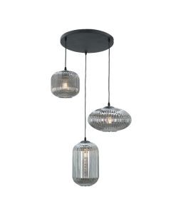Retro lampa wiszaca szara, Charlois