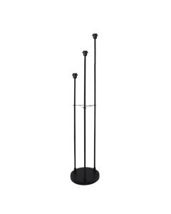 Aluminiowa lampa stojąca bez abażur czarna, Rika