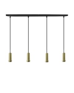 Aluminiowa lampa wisząca bez abażur złota, Rika