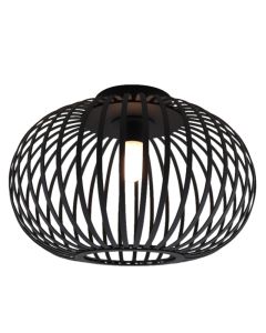 Industrialna lampa łazienkowa sufitowa czarna, Lieve, IP44