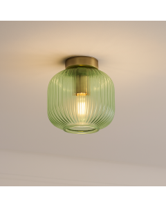 Retro lampa sufitowa zielona, Charlois
