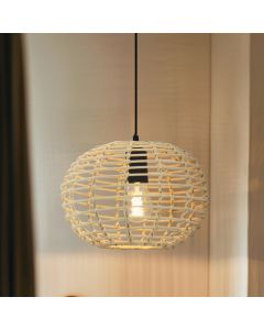 Rattanowa lampa wisząca brązowa, Roza
