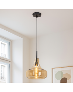 Nowoczesna lampa wisząca bursztynowa, Yael