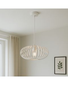 Industrialna lampa wisząca biała, Lieve
