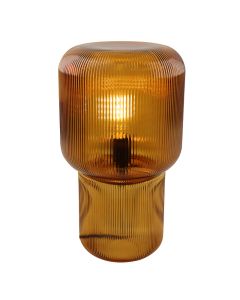 Design lampa stołowa brązowa, Chelsea, z przełącznik