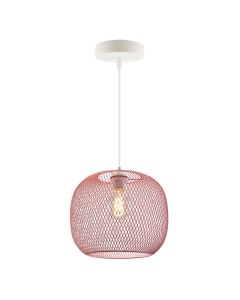 Industrialna lampa wisząca różowa, Emado