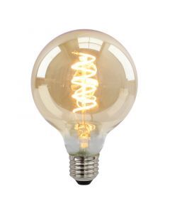 Ściemnialna żarówka LED Olucia E27, Tuelo, G95, 4w, szkło bursztynowe, 2200k