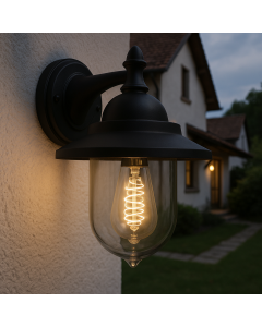 Klasyczna lampa zewnętrzna czarna, Tariq, IP44