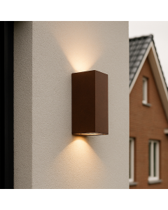 Nowoczesna lampa zewnętrzna rdzawa, Corella, IP44