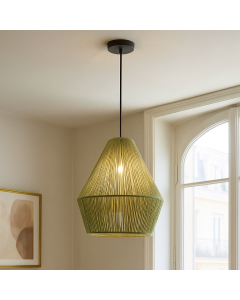 Rustykalna lampa wisząca zielona, Holly
