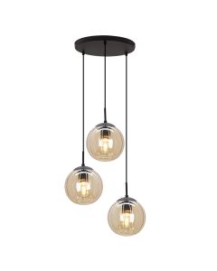 Retro lampa wisząca bursztynowa, Rifka