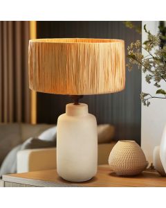 Papierowa lampa stołowa brązowa, Daisy, z przełącznik