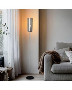 Nowoczesna lampa stojąca szara, Gaya, z przełącznik