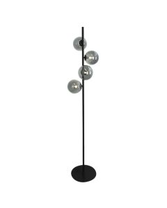 Design lampa stojąca szara, Remo, z przełącznik