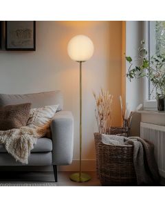 Design lampa stojąca biała, Dolf, z przełącznik