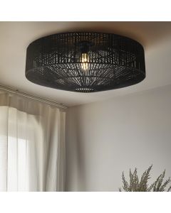 Rustykalna lampa sufitowa czarna, Pippa