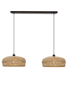 Bambusowa lampa wisząca brązowa, Jennifer