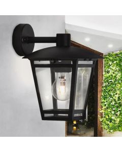 Nowoczesna lampa zewnętrzna czarna, Jedidjah, IP44