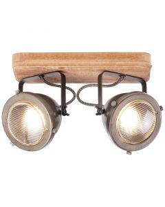 Drewniana lampa sufitowa brązowa, Elena