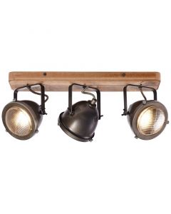 Drewniana lampa sufitowa brązowa, Elena