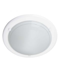 Szklana lampa sufitowa biała, Angely