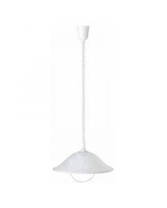 Szklana lampa wisząca biała, Siba