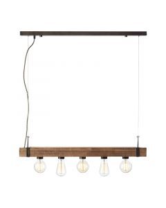 Drewniana lampa wisząca czarna, Asli