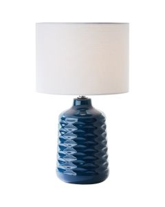 Retro lampa stołowa niebieska, Roelf, z przełącznik