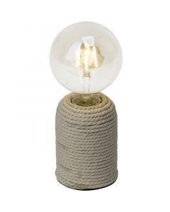 Betonowa lampa stołowa brązowa, Adelynn, z przełącznik