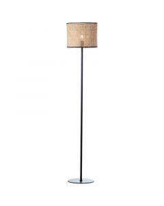 Rustykalna lampa stojąca brązowa, Emmelie, z przełącznik