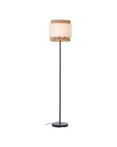 Rustykalna lampa stojąca brązowa, Vibeke, z przełącznik