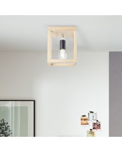 Drewniana lampa sufitowa czarna, Esraa