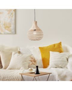 Rattanowa lampa wisząca brązowa, Sian